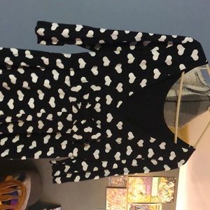 Black and white heart dress